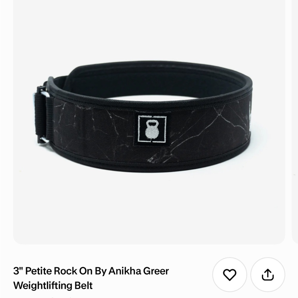 2POOD 3" Anikha Greer Black Weightlifting Belt